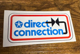 Direct Connection Chrysler Vintage Style DECAL, Vinyl STICKER, racing, hot rod, rat rod