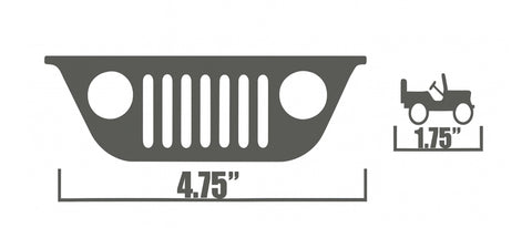 Jeep Wrangler & Gladiator Windshield Center Grill Crawler Easter Egg Vinyl Decals