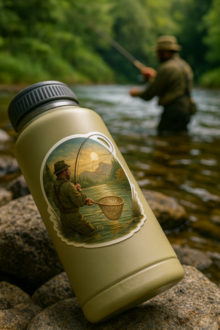 Fly Fisherman Vinyl Decal Sticker