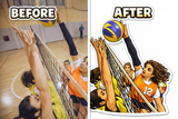 Action Capture Sports Sticker “Volleyball”